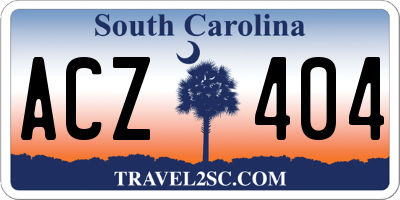 SC license plate ACZ404