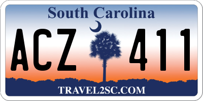SC license plate ACZ411