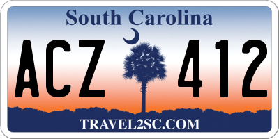 SC license plate ACZ412