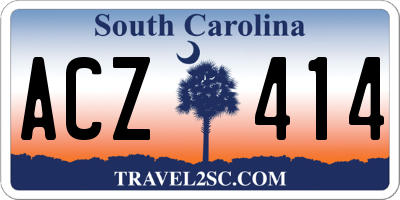 SC license plate ACZ414