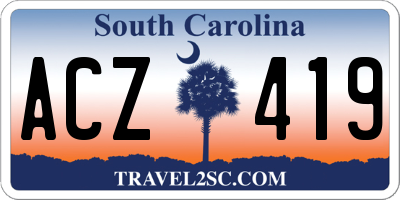 SC license plate ACZ419