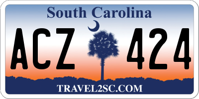 SC license plate ACZ424