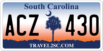 SC license plate ACZ430