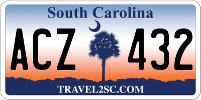 SC license plate ACZ432