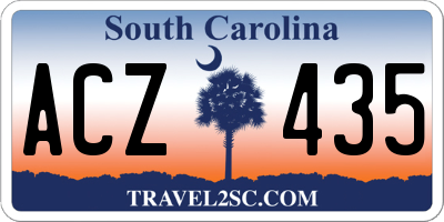 SC license plate ACZ435