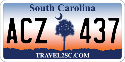 SC license plate ACZ437