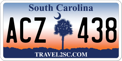 SC license plate ACZ438