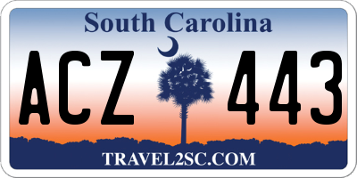 SC license plate ACZ443