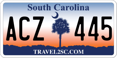 SC license plate ACZ445