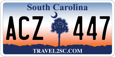 SC license plate ACZ447