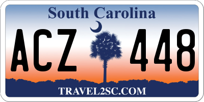 SC license plate ACZ448