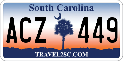 SC license plate ACZ449