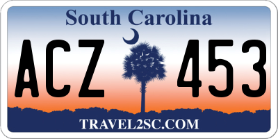 SC license plate ACZ453