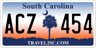 SC license plate ACZ454