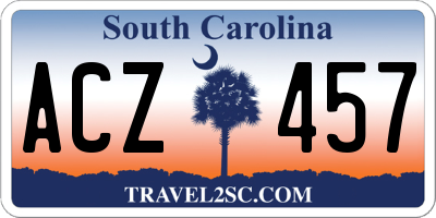 SC license plate ACZ457