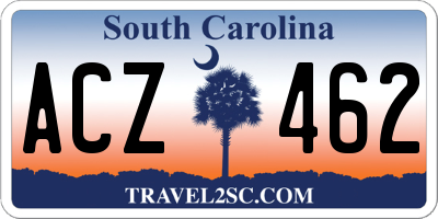 SC license plate ACZ462