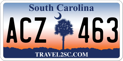 SC license plate ACZ463