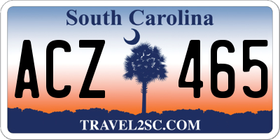 SC license plate ACZ465