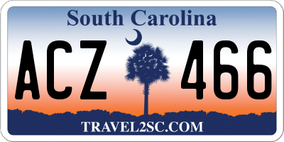 SC license plate ACZ466
