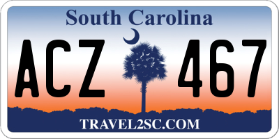 SC license plate ACZ467
