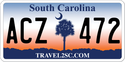 SC license plate ACZ472