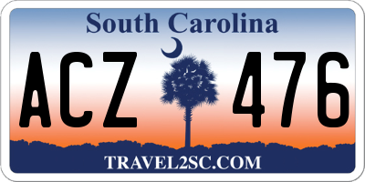 SC license plate ACZ476