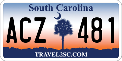 SC license plate ACZ481