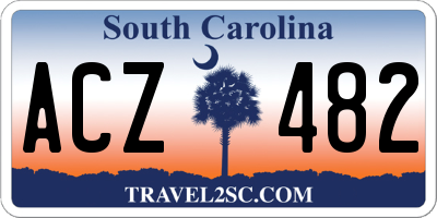 SC license plate ACZ482