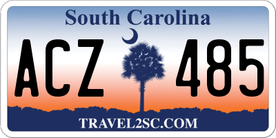SC license plate ACZ485