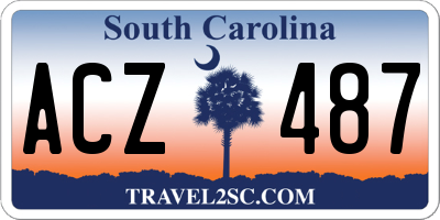 SC license plate ACZ487