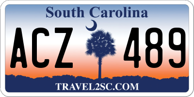 SC license plate ACZ489