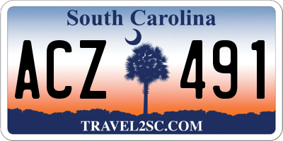 SC license plate ACZ491
