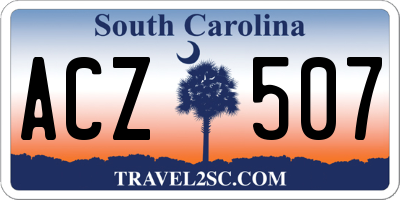 SC license plate ACZ507