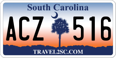 SC license plate ACZ516