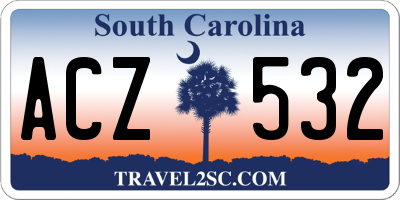 SC license plate ACZ532