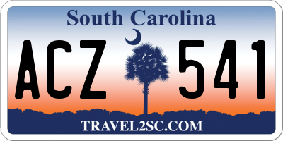 SC license plate ACZ541