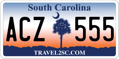 SC license plate ACZ555