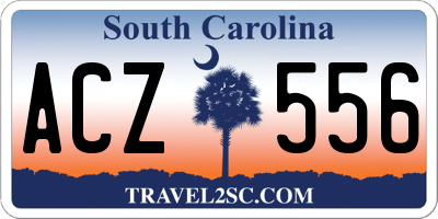 SC license plate ACZ556