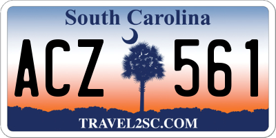 SC license plate ACZ561