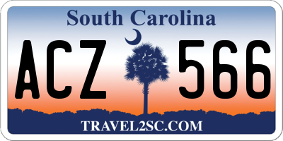 SC license plate ACZ566