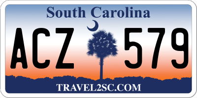 SC license plate ACZ579