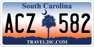 SC license plate ACZ582