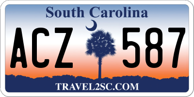 SC license plate ACZ587