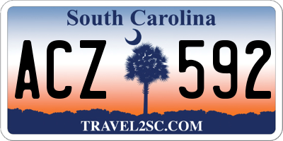 SC license plate ACZ592