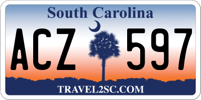 SC license plate ACZ597