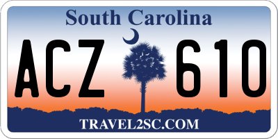 SC license plate ACZ610