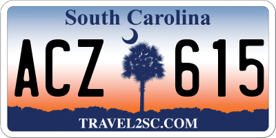 SC license plate ACZ615