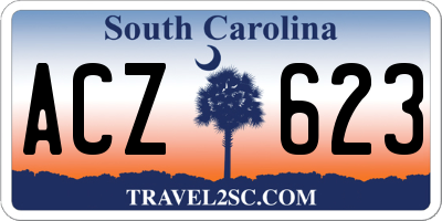 SC license plate ACZ623