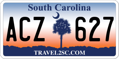 SC license plate ACZ627