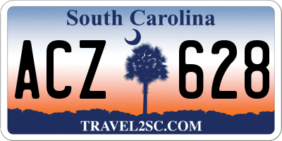 SC license plate ACZ628